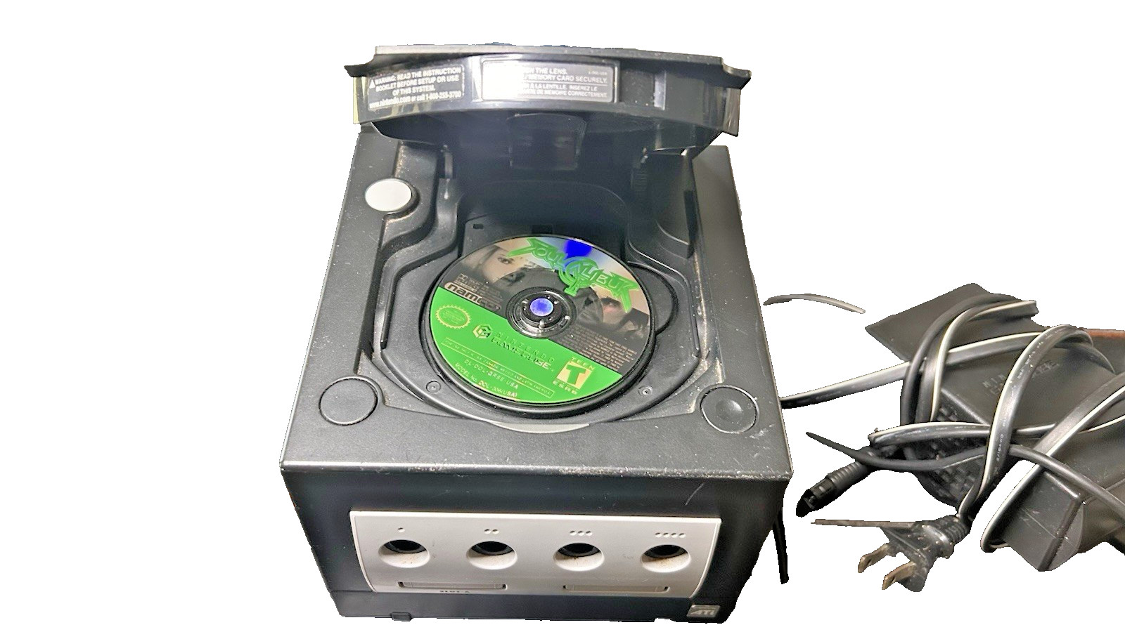 Nintendo GameCube Console Black DOL-101 OEM Controller Cables Bundle Tested