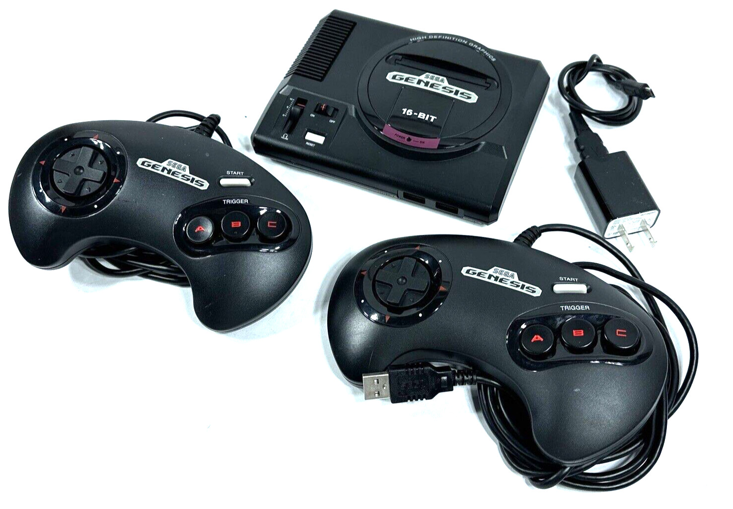 Sega Genesis Mini Game Console 16 Bit MK-16000, 💯 Tested Working Two Controller