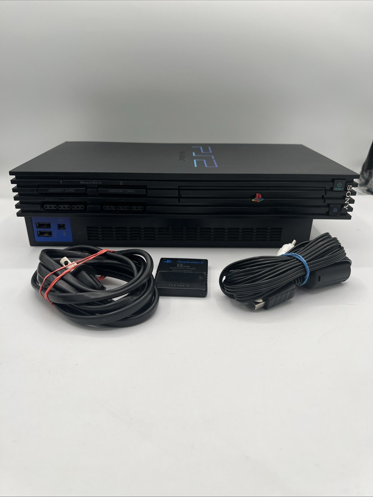 PlayStation 2 PS2 Fat Console Bundle SCPH-35001 Controller 6 Games Memory Card