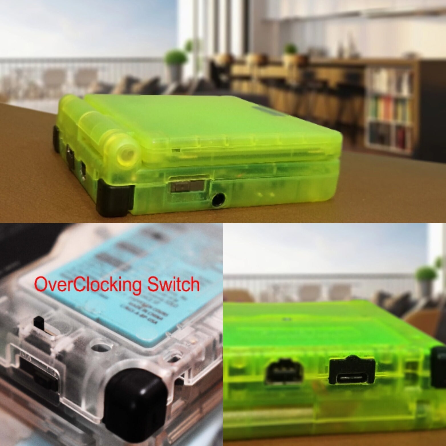 Backlit IPS LCD GBAsp Mod Nintendo Gameboy Advance SP LEDs Lamp Metroid