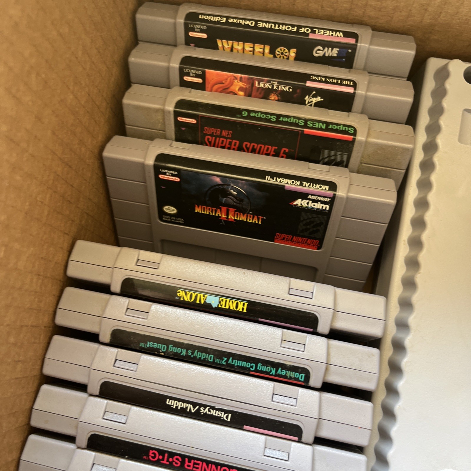 Nintendo SNES Console Bundle with 6 Controllers SNS-001 17 Games Tested Works