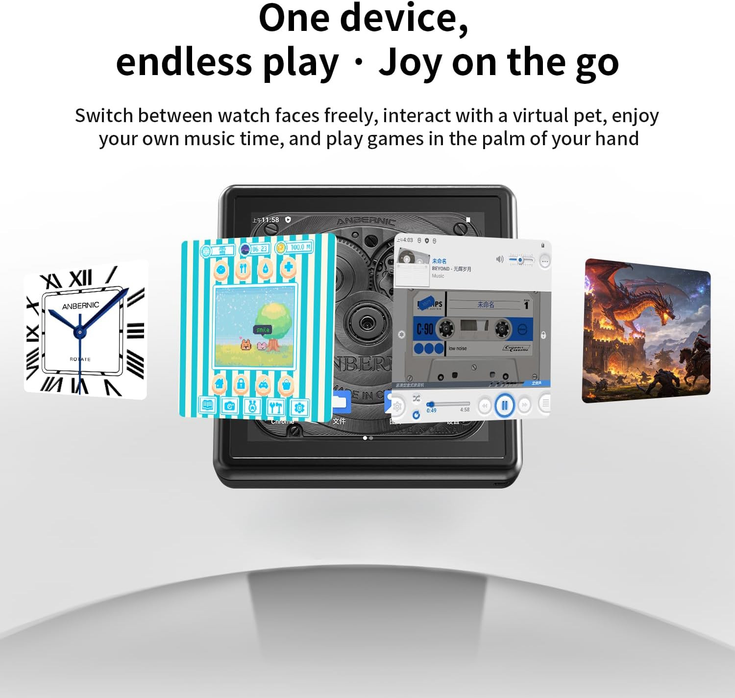 RG Rotate Retro Handheld Game Console, 3.5″ Swivel Screen Android Portable Playe