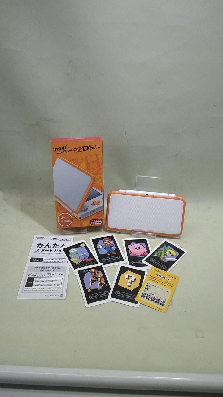 Nintendo New 2DS LL JAN-001 Handheld Console White Orange Japan Import