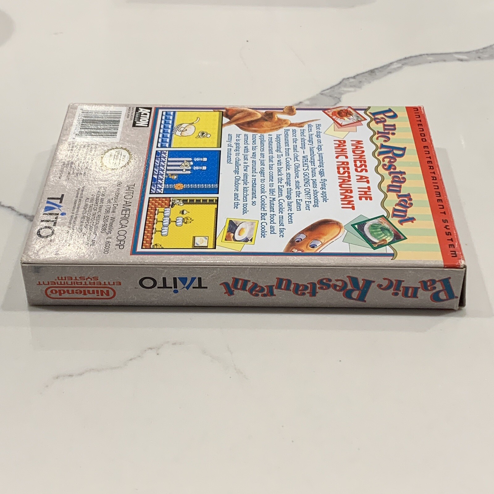 Panic Restaurant (NES, 1992) Authentic Complete CIB Manual TESTED