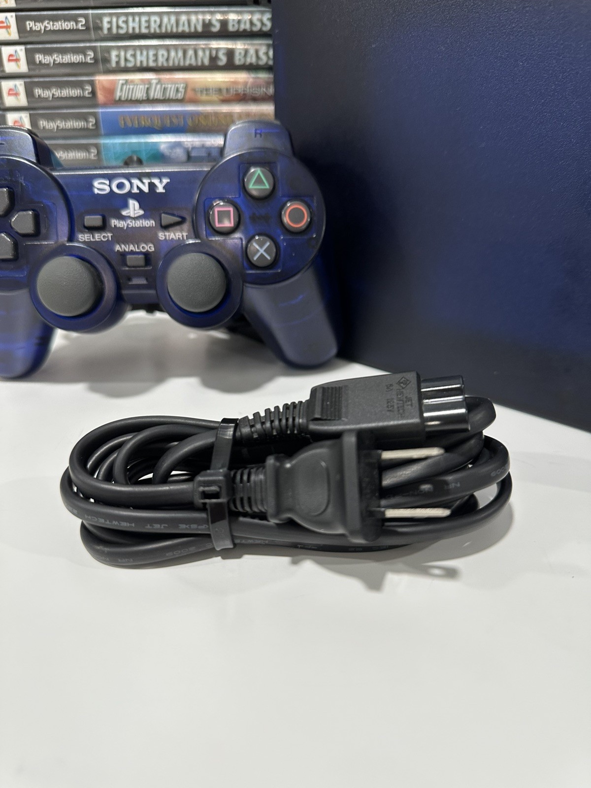SONY PS2 SCPH-50000 Midnight Blue BB Console HDD Bundle OEM Tested Limited JAP
