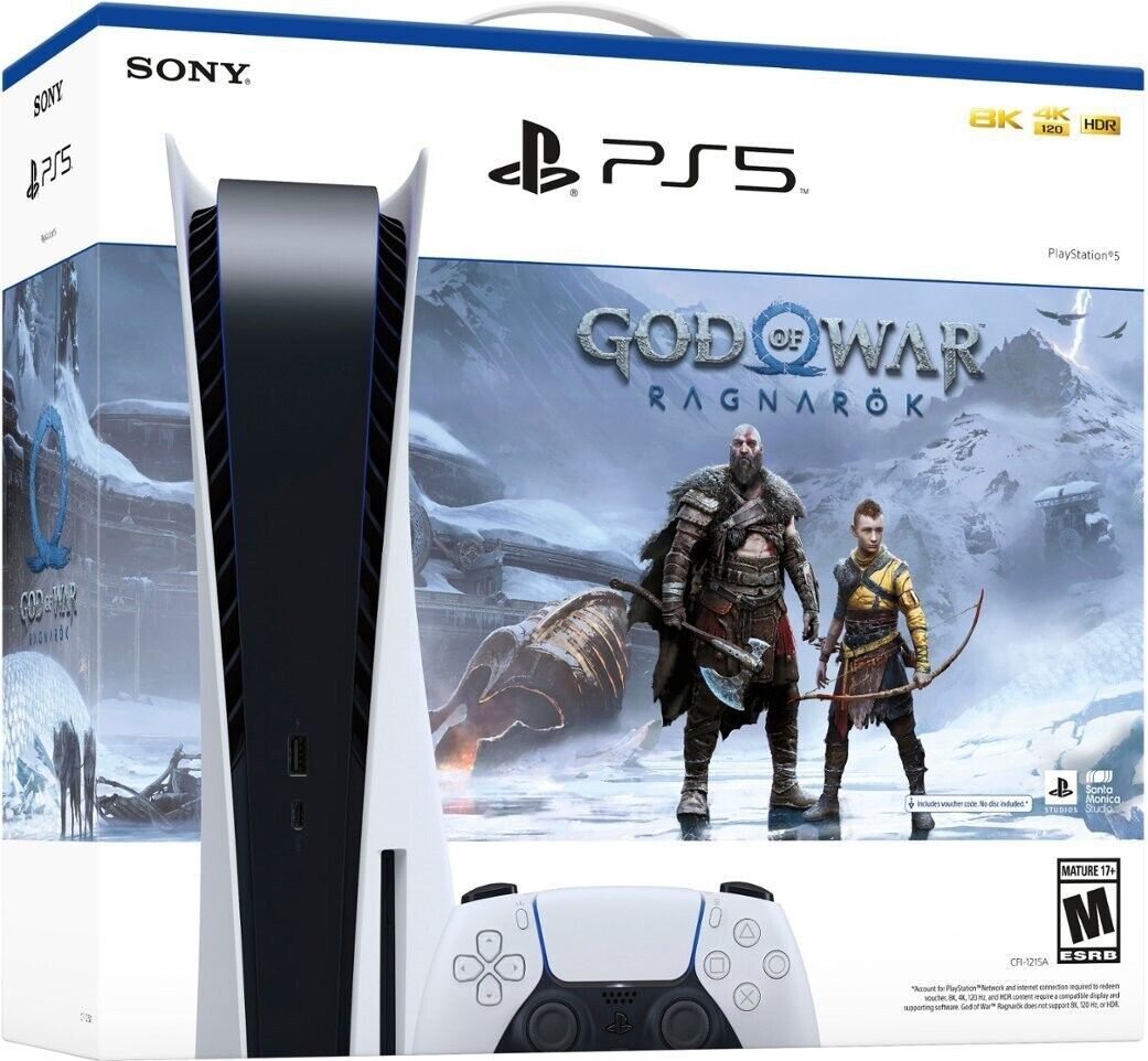 Sony PlayStation 5 God Of War Ragnarok Edition 825 GB Home Console – White