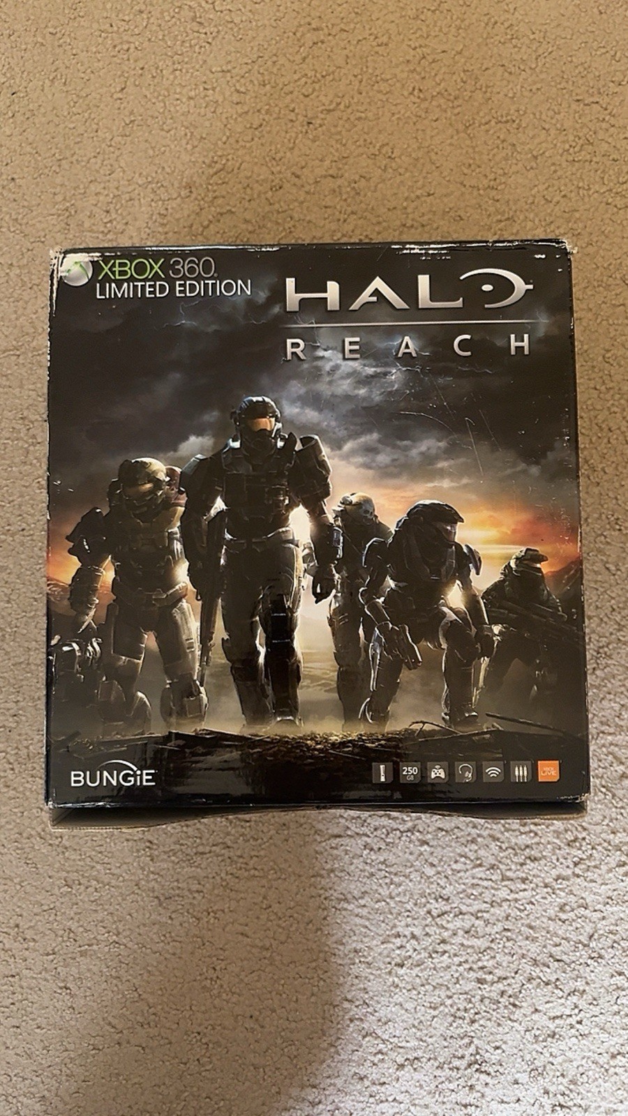 Xbox 360 Halo Reach Limited Edition Console Complete In Box CIB 250GB Tested