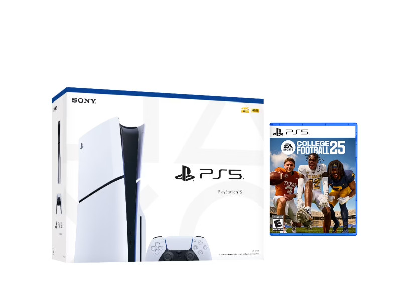 Sony PlayStation 5 Console Disc (Slim) with EA Sports College Football 25 – Play