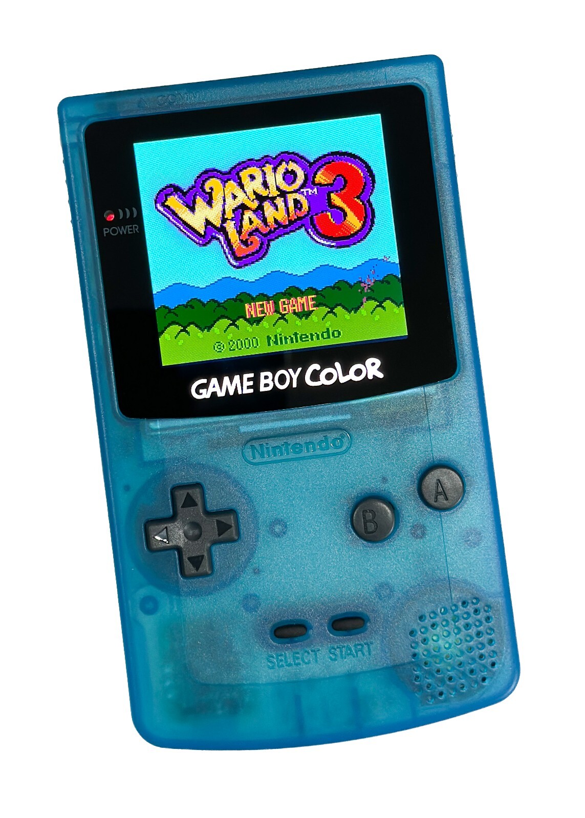 Nintendo Game Boy Color System GBC AMOLED OLED Q5 XL Touchscreen LCD Clear Blue