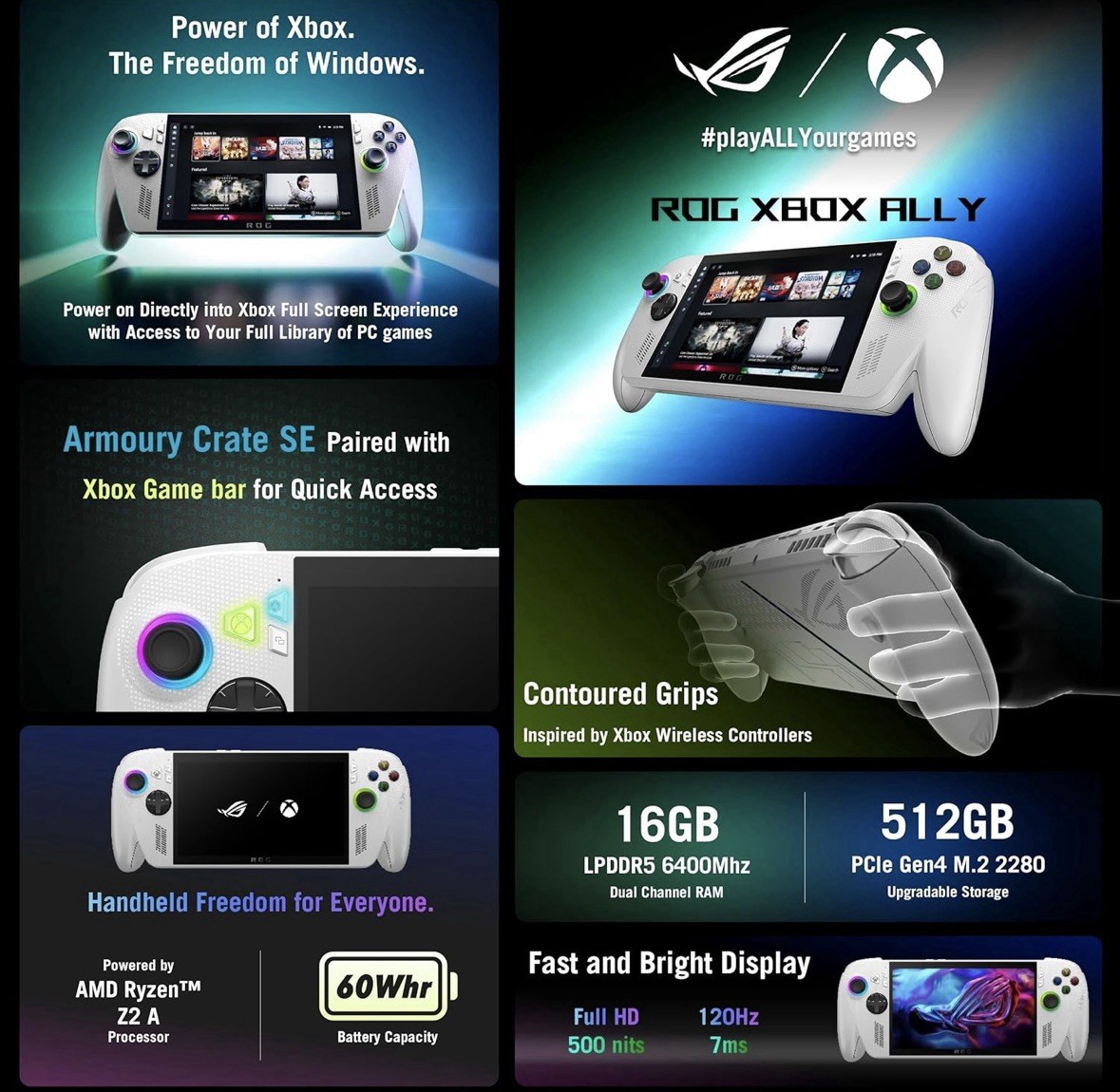Xbox Asus Rog Ally 512GB Handheld Gaming Console White