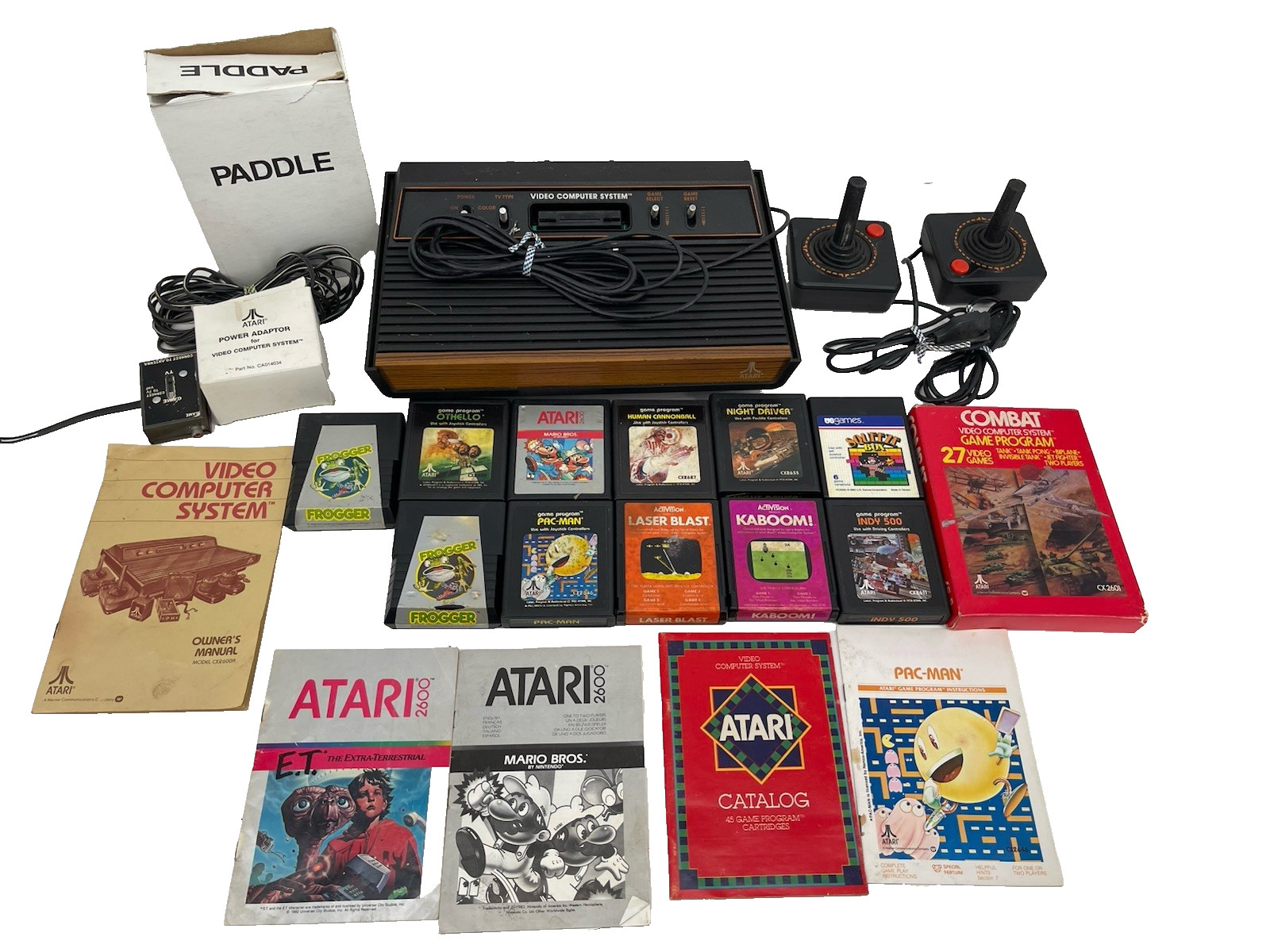 1980 ATARI2600 CX2600A Console With Original Box & Accessories & Games