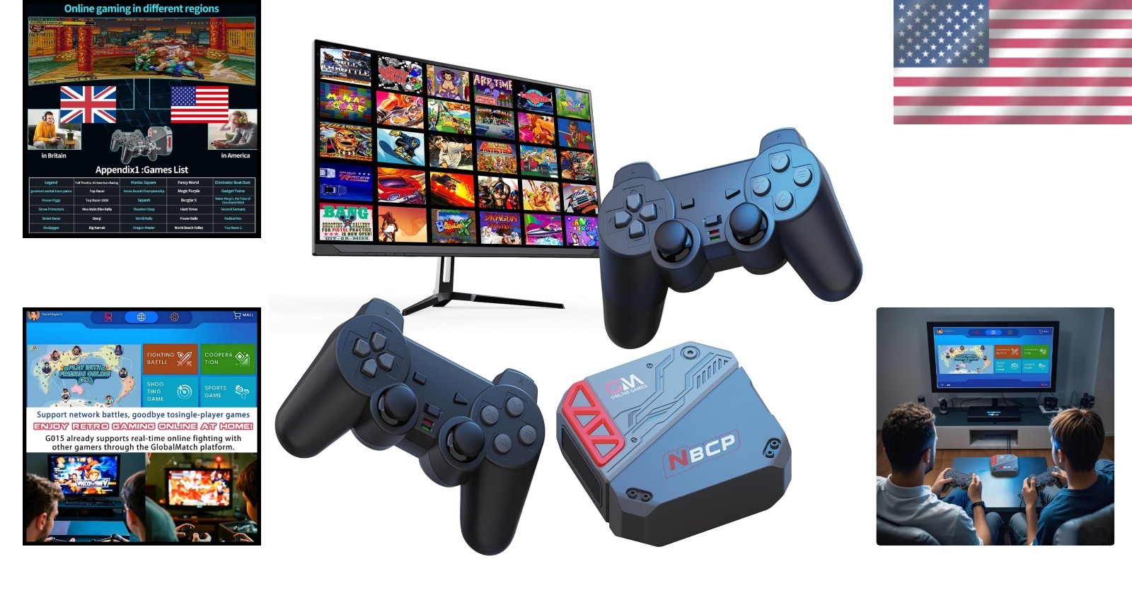 HDMI Retro Game Console with 30 Licensed Classics & Online Multiplayer Support