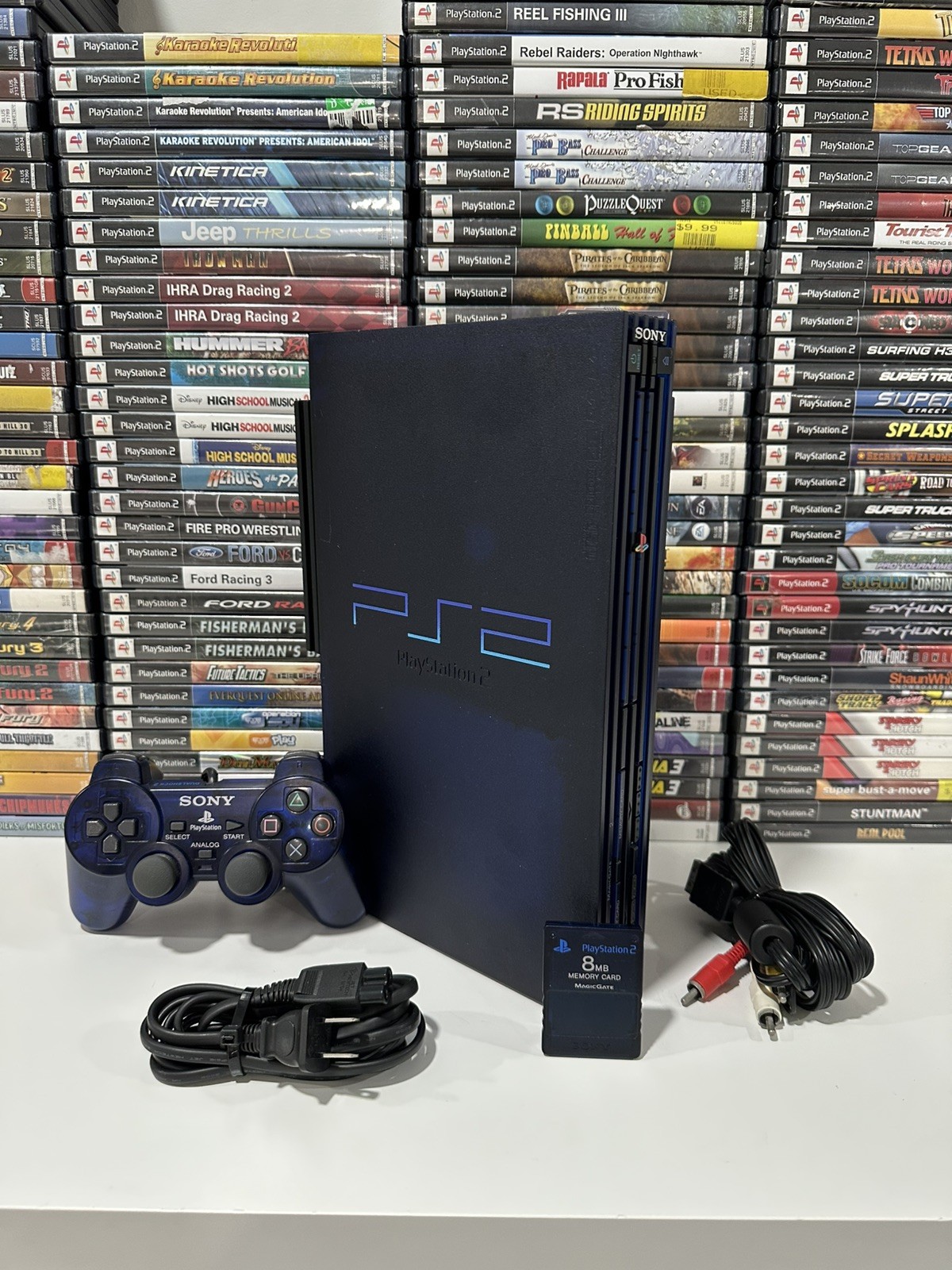 SONY PS2 SCPH-50000 Midnight Blue BB Console HDD Bundle OEM Tested Limited JAP