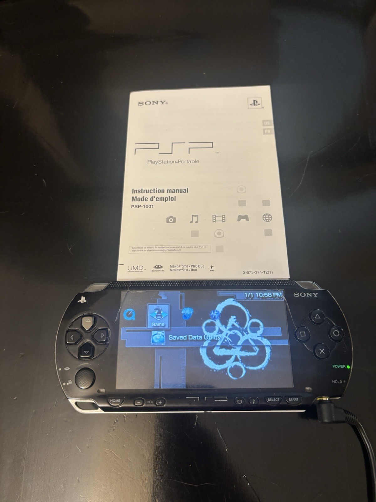Sony Playstation Portable PSP PSP-1001 Handheld Console Gaming System Black