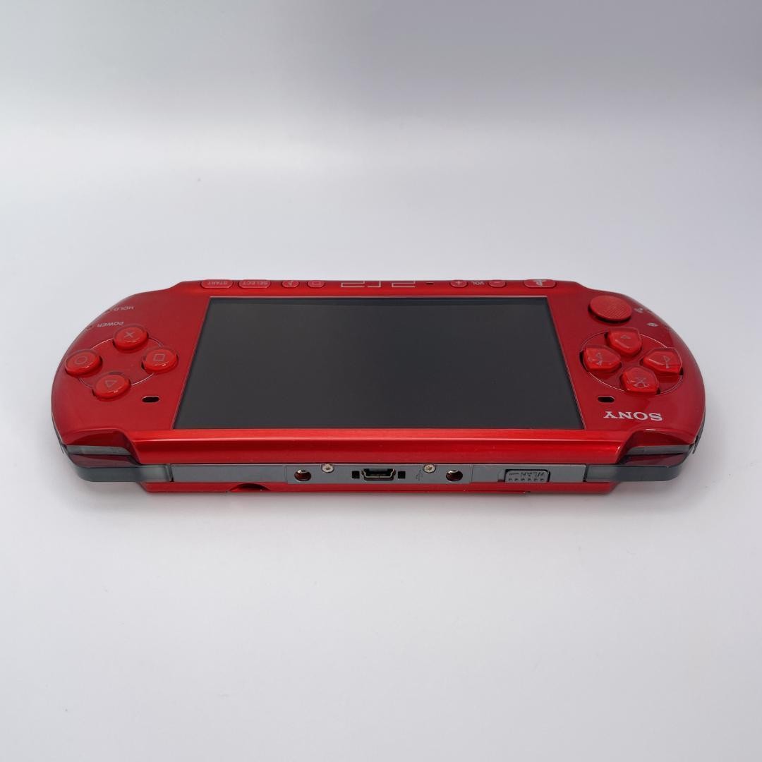 [Excellent Condition] SONY PSP-3000 Console, Radiant Red, with Charging Cable
