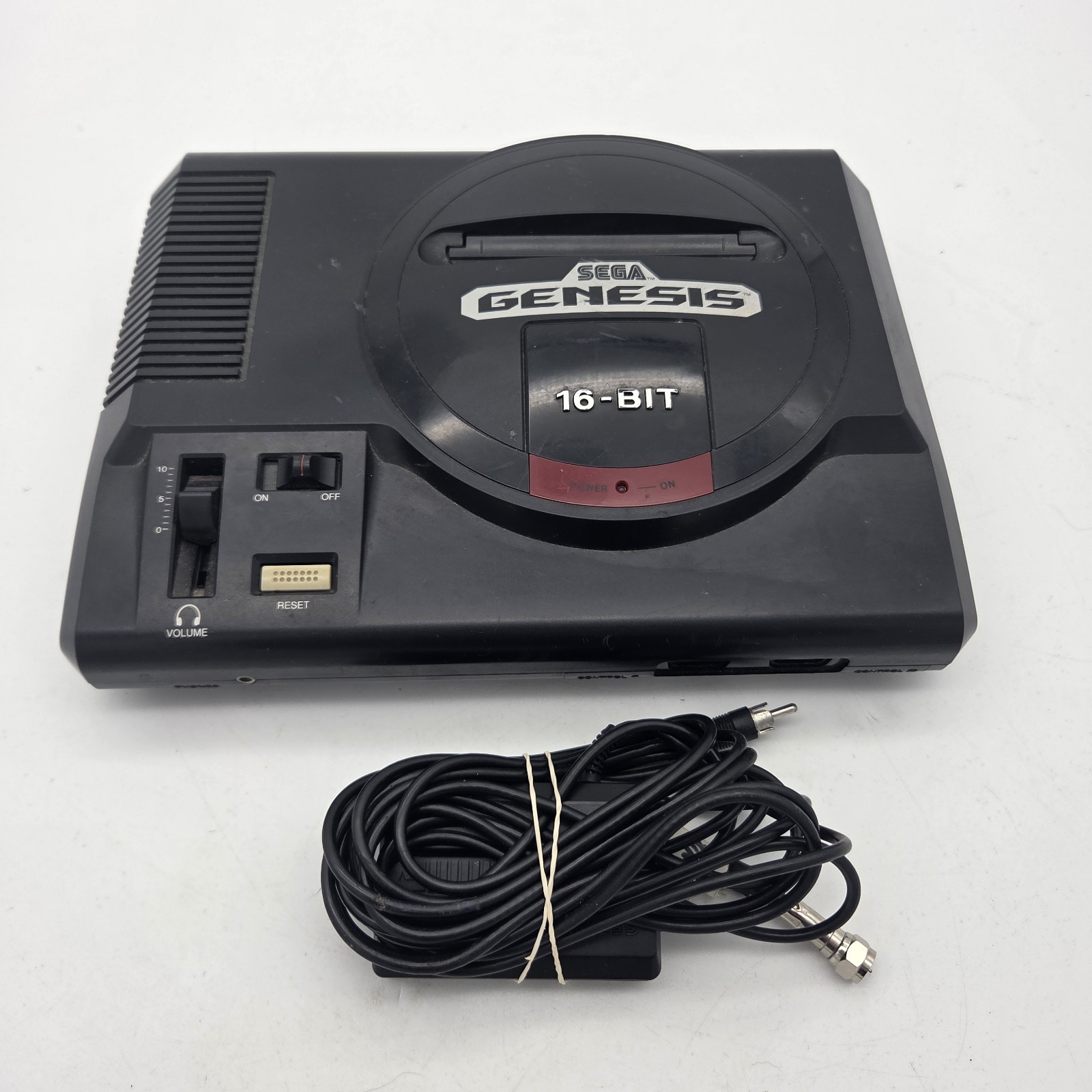 Sega Genesis 16 Bit Model 1 Console Only W/ RF Cable *missing Side Cover* Tested