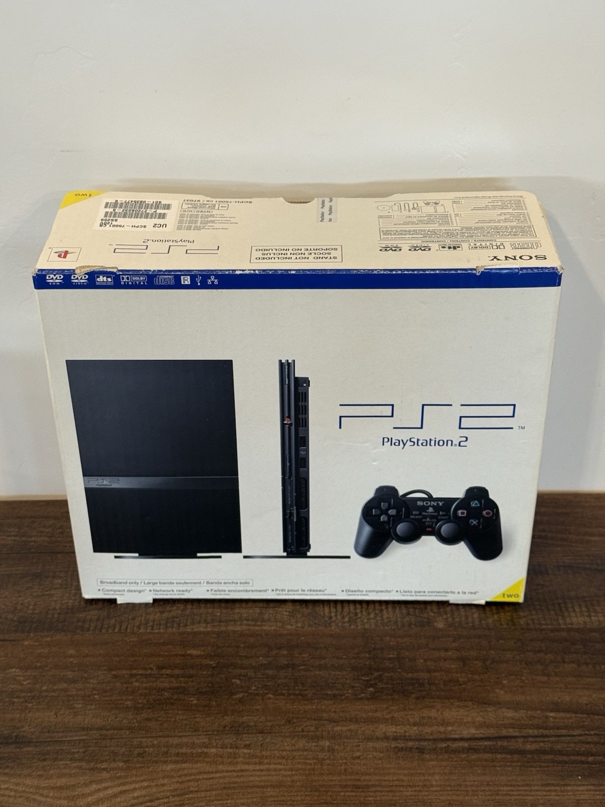 Sony PlayStation 2 PS2 Slim Charcoal Black Console SCPH-75001CB NEW Open Box!!!