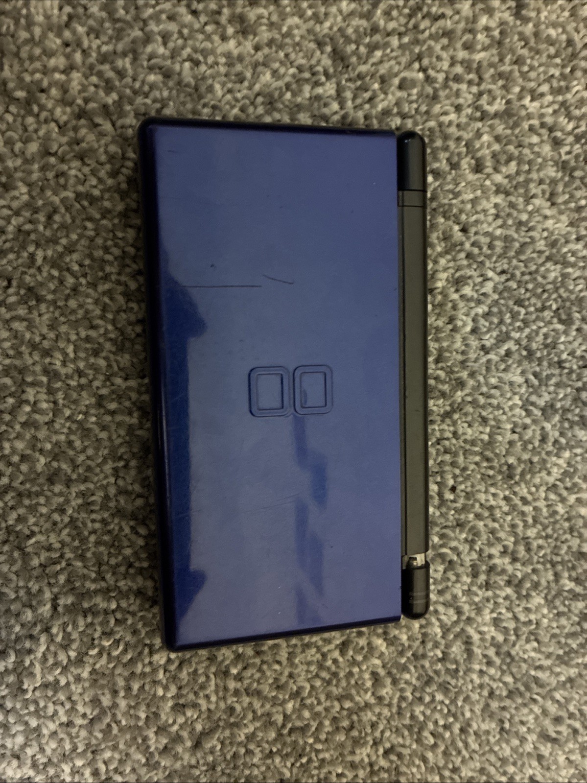 Nintendo DS Lite Cobalt Black with 2 Chargers Stylus ISSUES TESTED WORKING READ