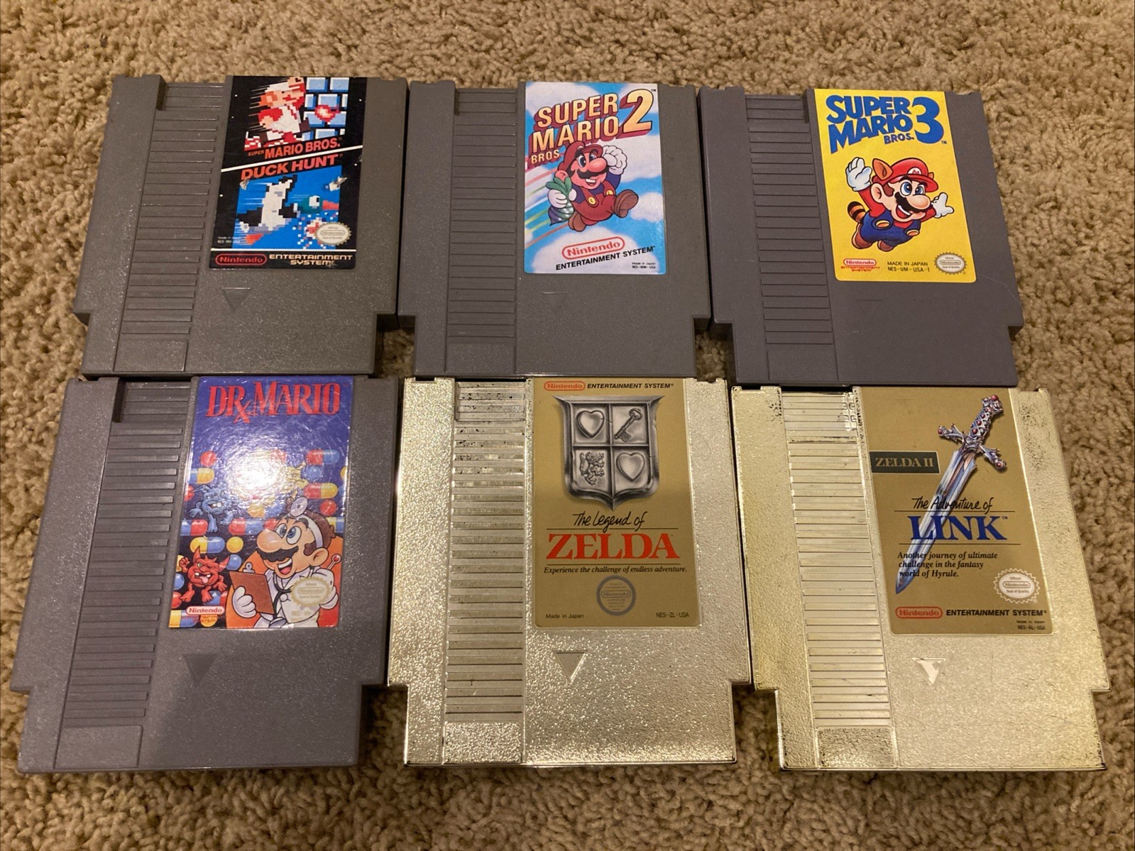 Nintendo Bundle NES System + Cords + Controller + Zelda Game Lot -Tested!