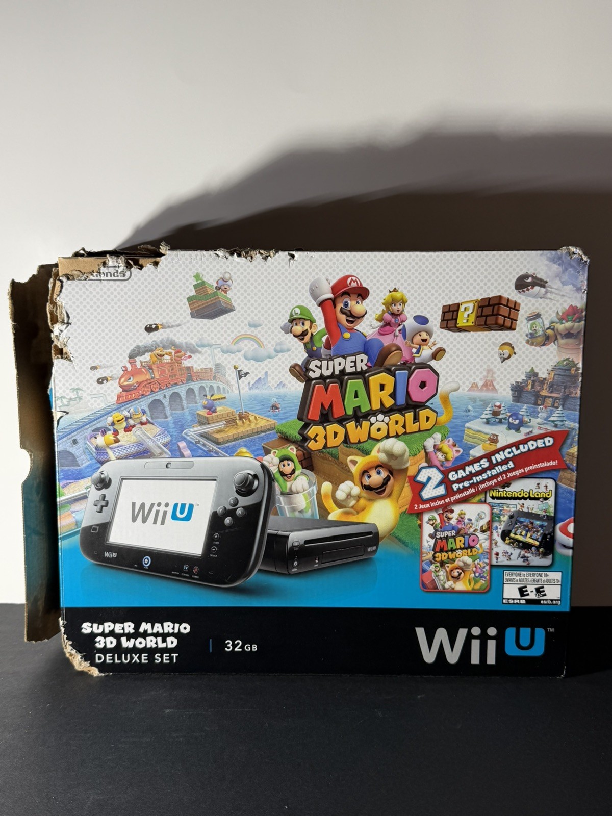 Nintendo Wii U 32 GB Super Mario 3D World Deluxe Set – Black NO GAMES NO HDMI