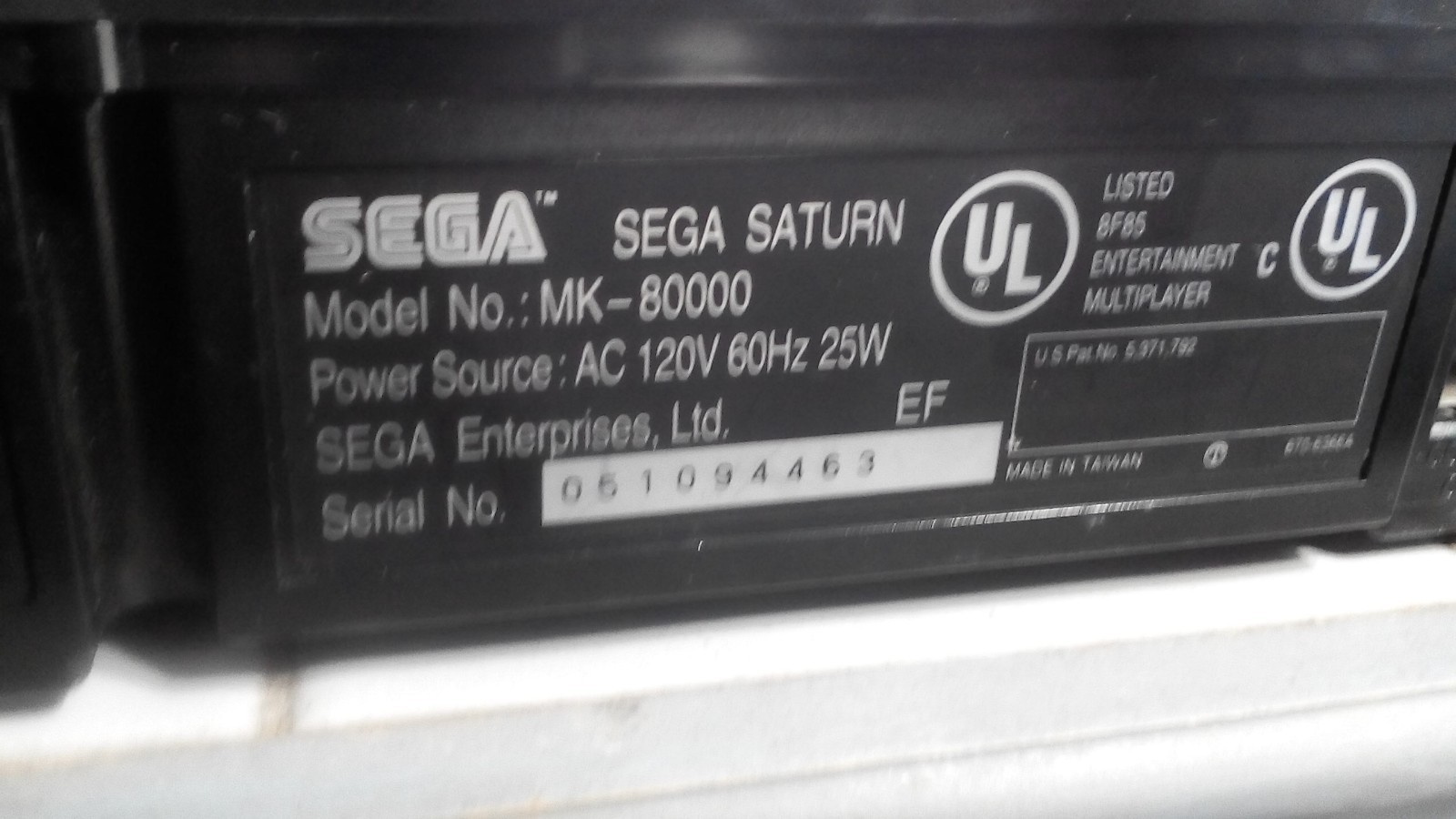 Sega Saturn MK-80000 Console with hookups (Read Description)