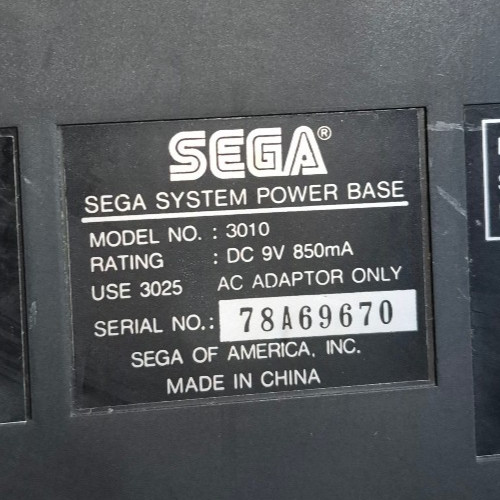 Sega Master System 3010 Black Power Base Home Video Gaming Console Only – TESTED