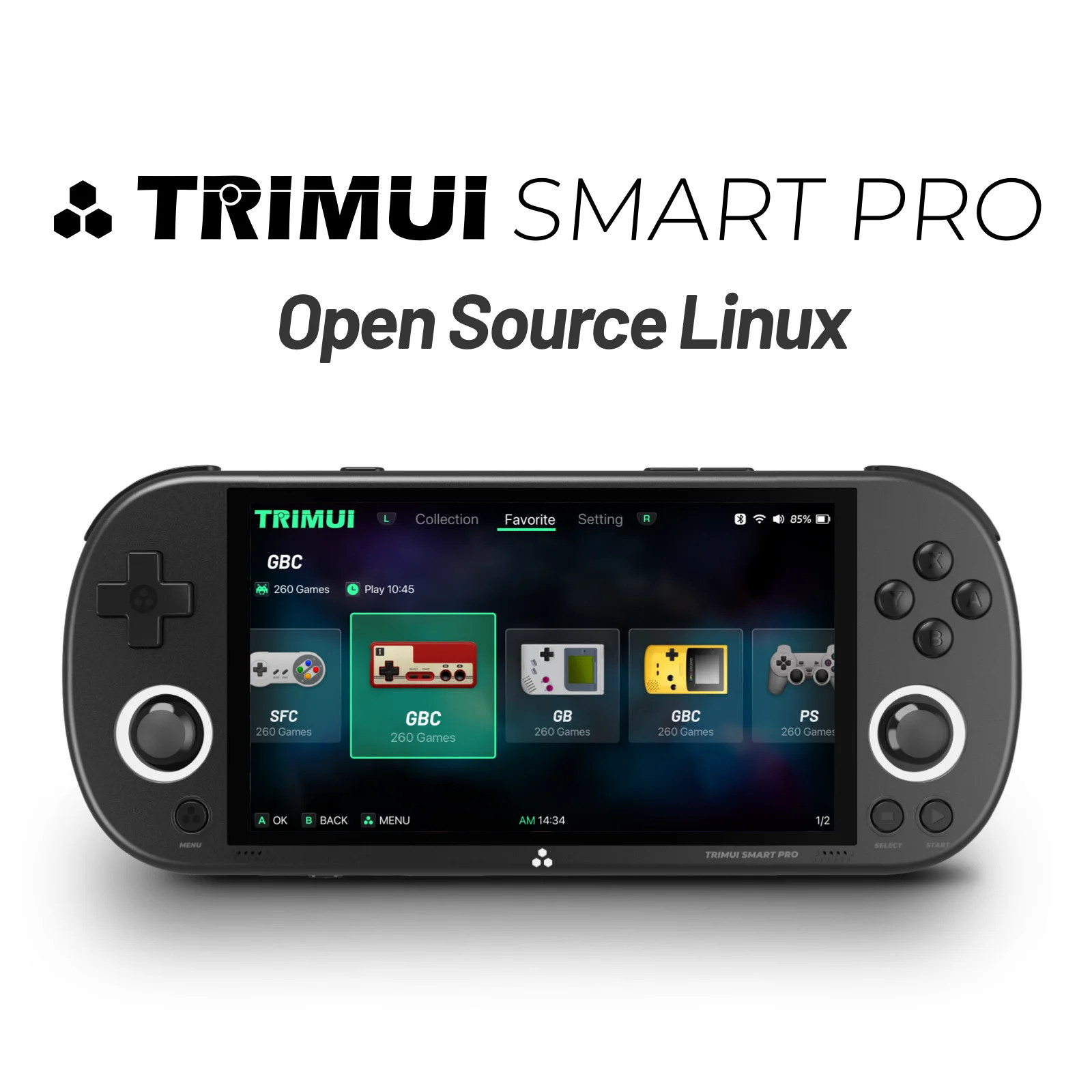 Trimui Smart Pro Handheld Game Console 4.96” IPS Linux Retro Gaming Gift