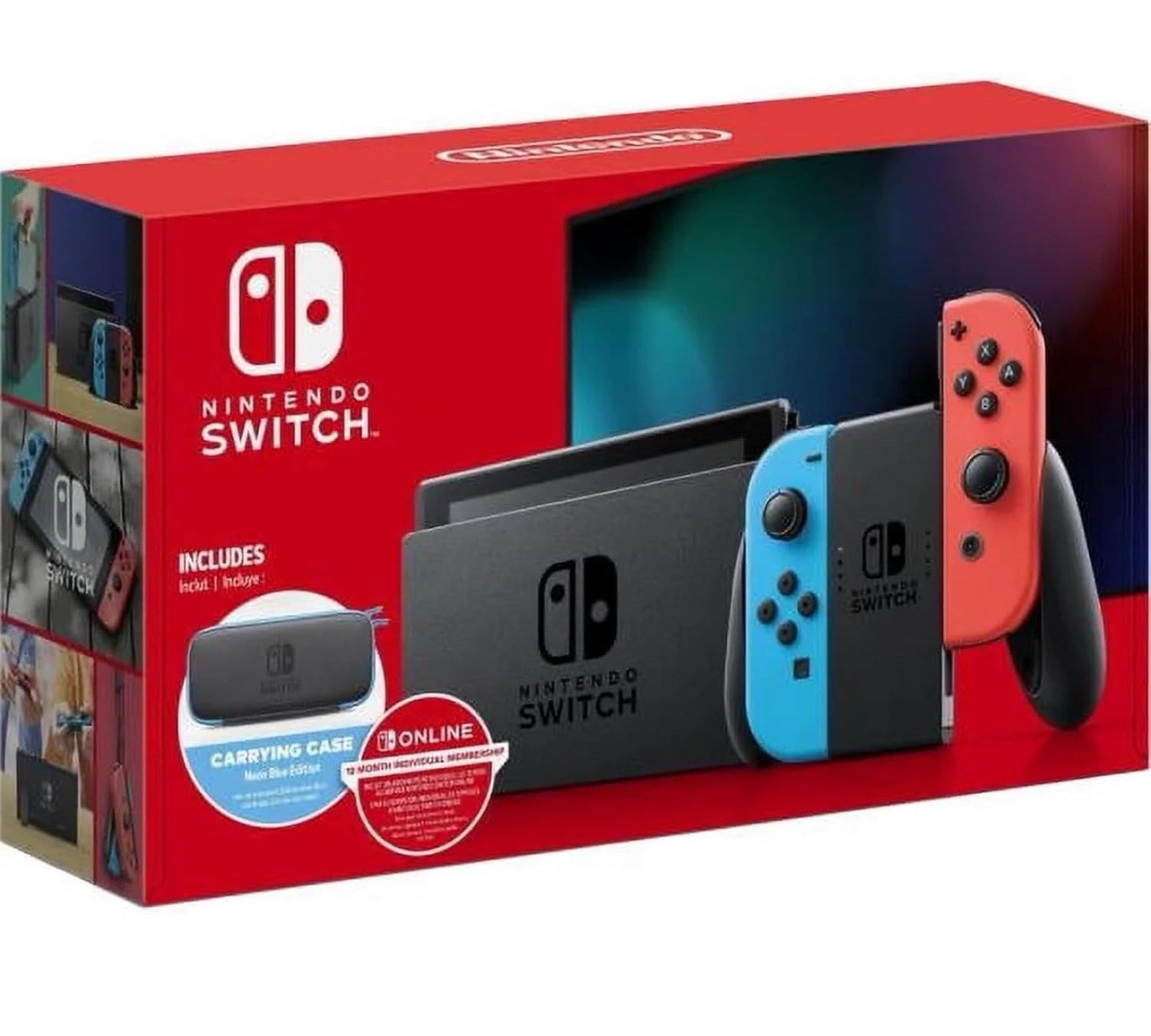 Brand new Nintendo Switch NVIDIA 32GB Neon Red/Neon Blue Console 12 months sub