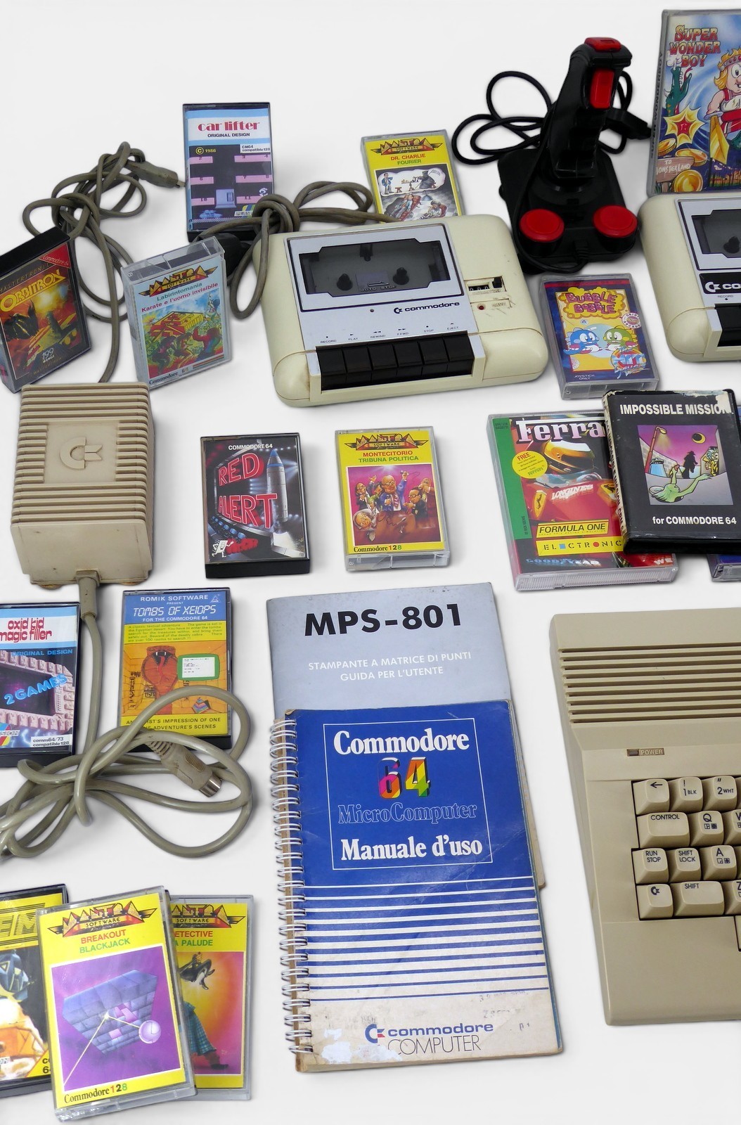 Commodore 64 WORKING!!! 41x Cassette Games, Datasette, Joysticks & Booklet
