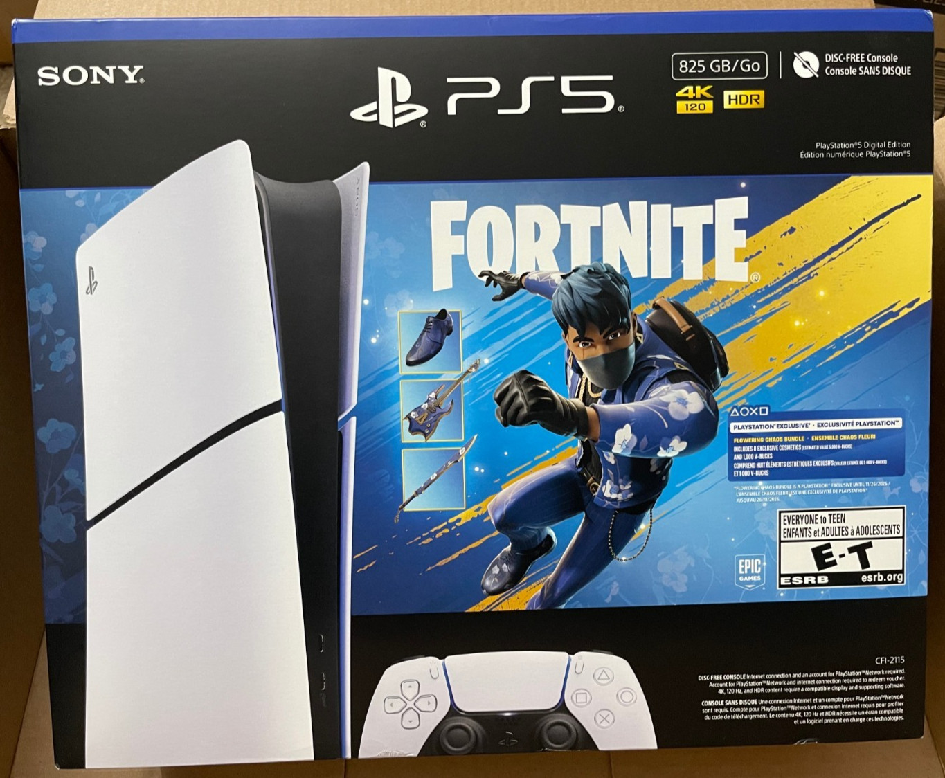 Sony PlayStation 5 Digital Edition 825GB SSD Console Fortnite Flowering Chaos 4K