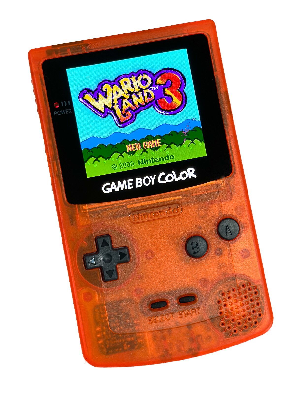 Nintendo Game Boy Color System GBC AMOLED OLED Q5 Touchscreen LCD CLEAR ORANGE