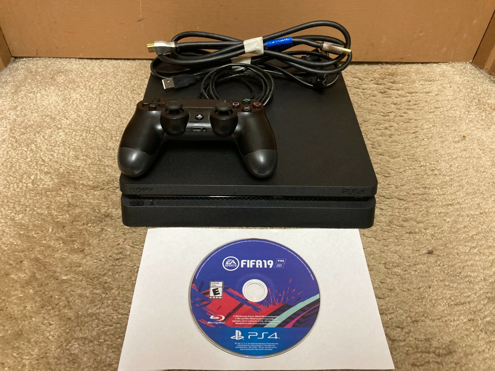 Sony PlayStation 4 (PS4) 1TB Slim Console CUH-2215B w/ Controller Games