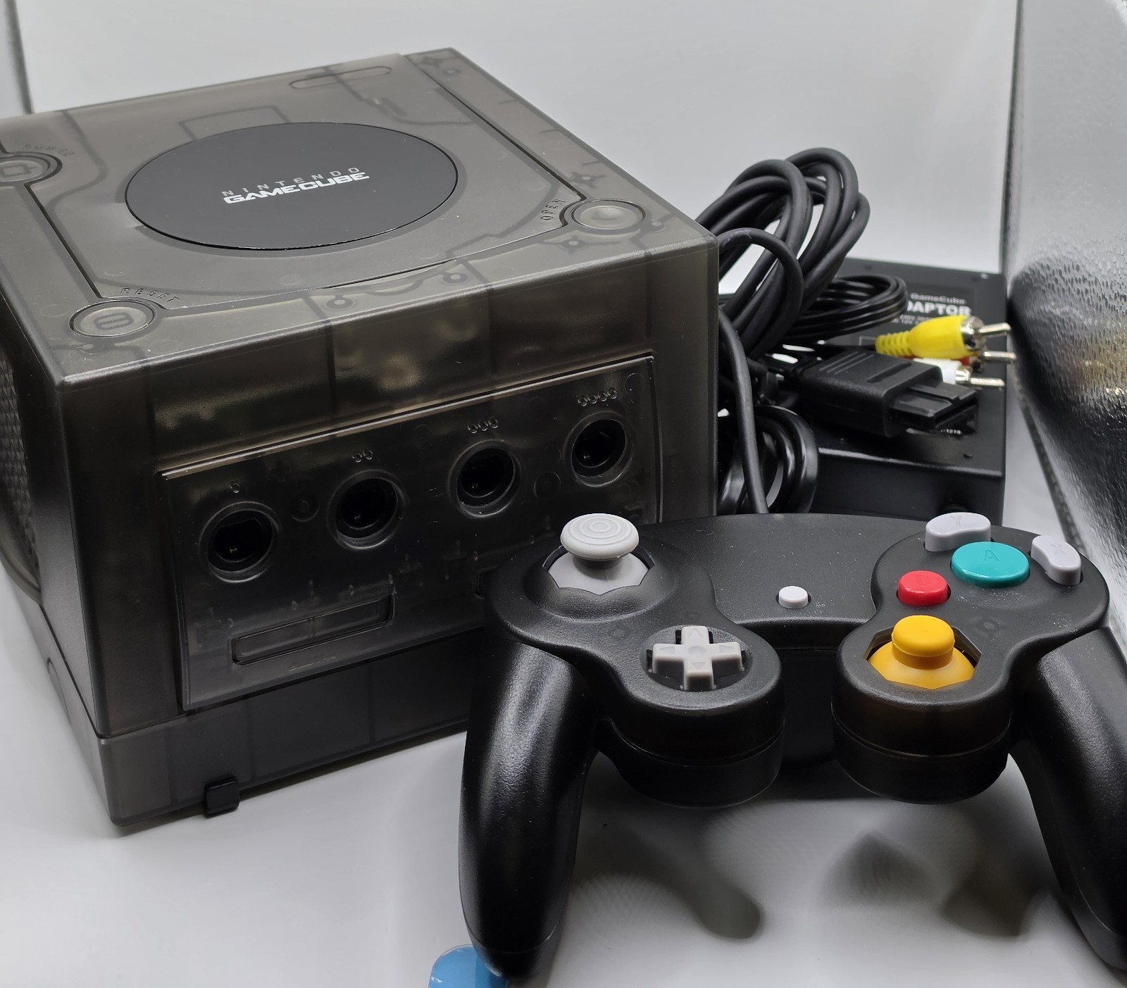 Nintendo GameCube NEW Black Transparent & Controller shell Fully Recapped