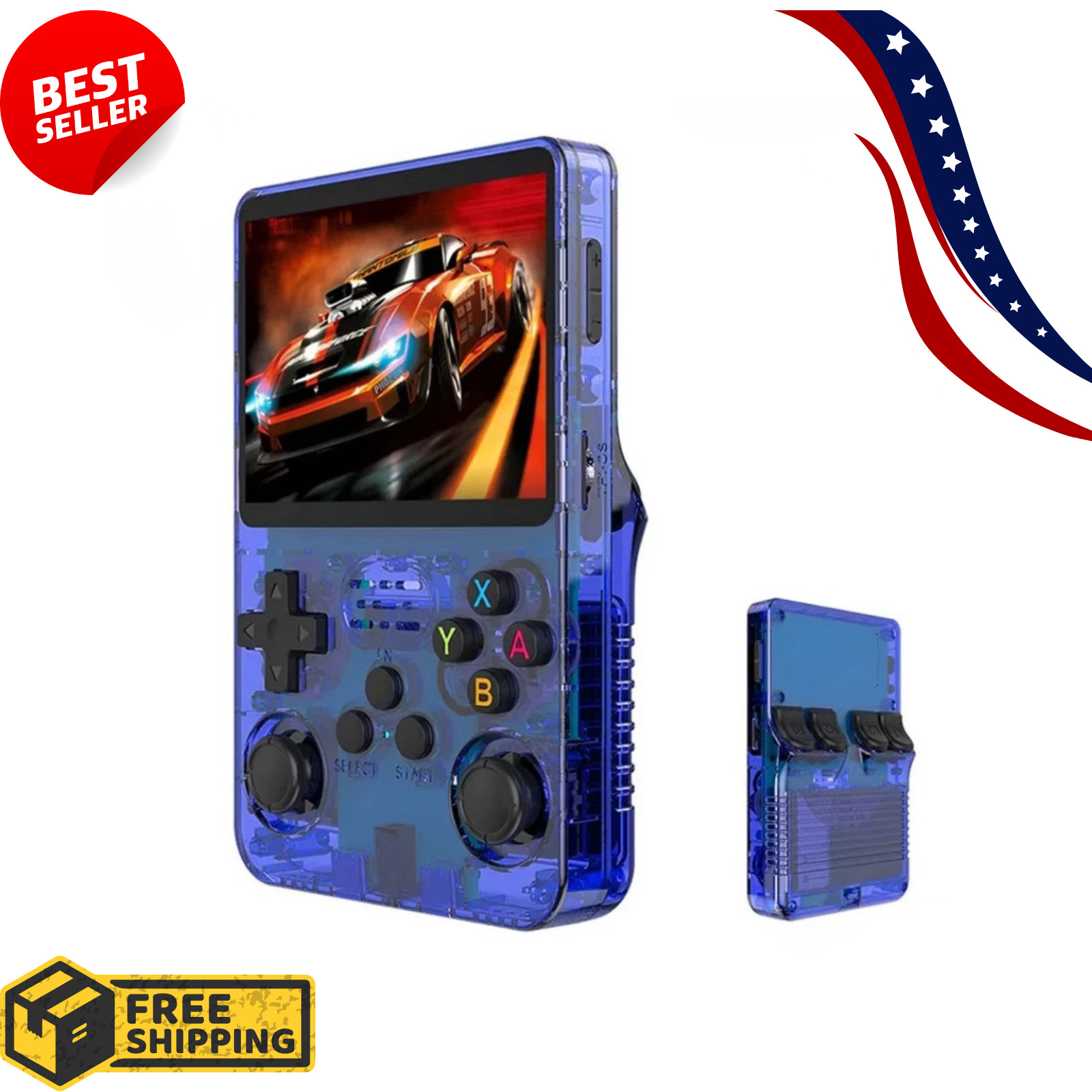 R36S Retro Handheld Video RGame Console 64GB 20000+ Games 3.5 Inch IPS Screen US