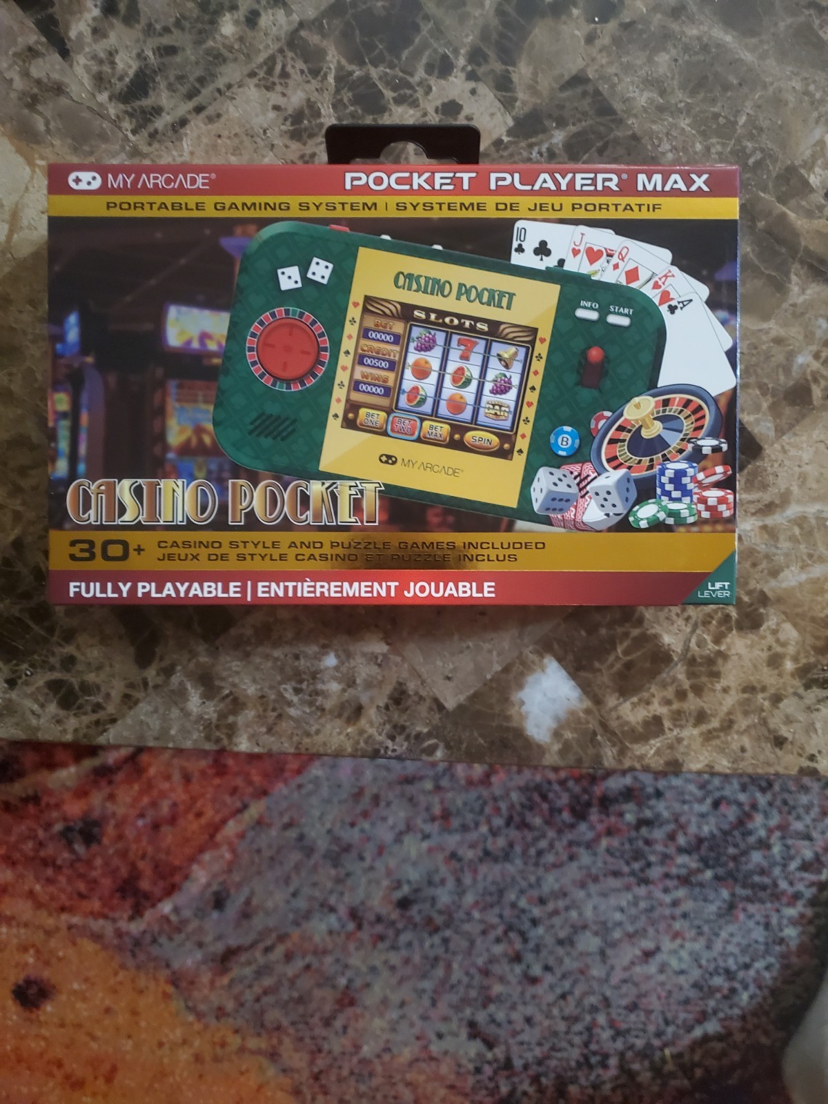 MY ARCADE POCKET PLAYER MAX PORTABLE GAMING SYSTEM OVER 30 Casino Style Games