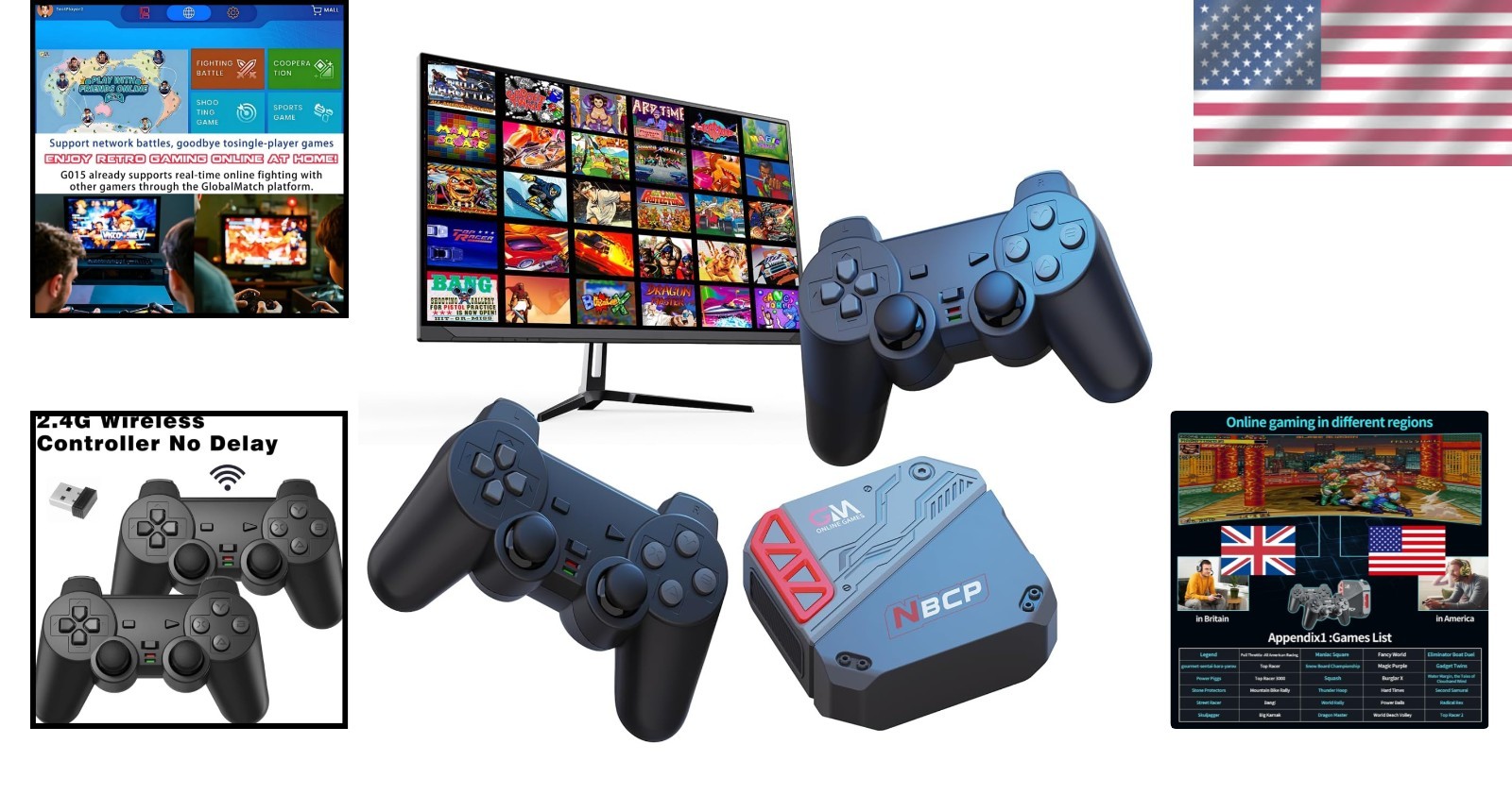 Plug & Play Retro Game Console with 30 Classic Games – Perfect for Family Fun