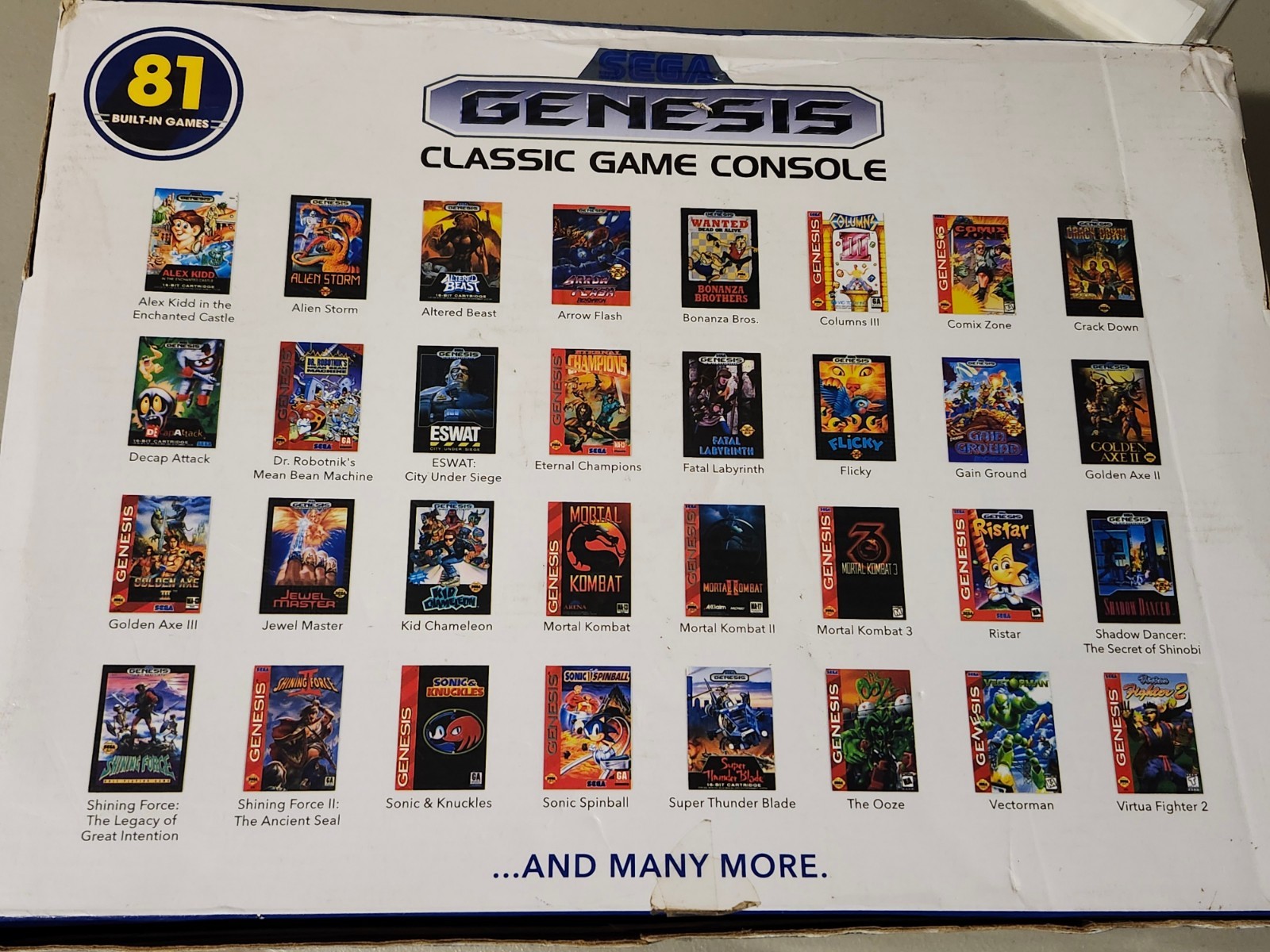SEGA Genesis Classic Black Game Console with 81 Preloaded Games As-Is