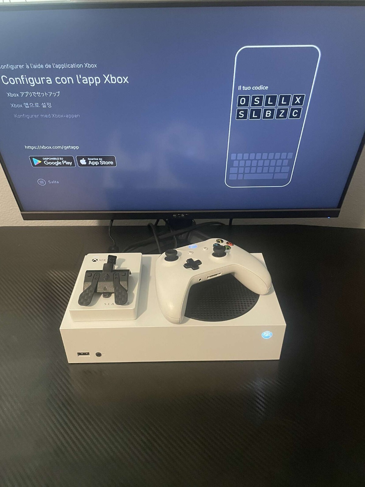  Xbox Series S 512gb with a 4TB game Drive and a mod pack for the controller