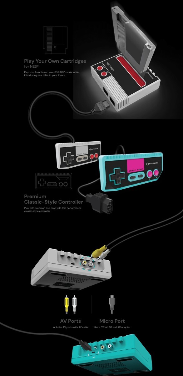Hyperkin RetroN 1 AV Gaming Console For NES® *Brand New* Fast Shippi (FVS021415)