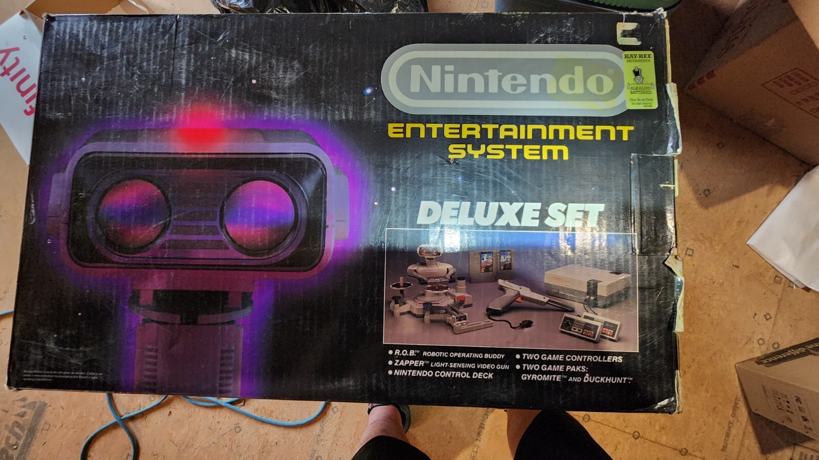 1985 Nintendo NES ORIGINAL BOX PRE-Deluxe Set ROB PLAY TESTED!
