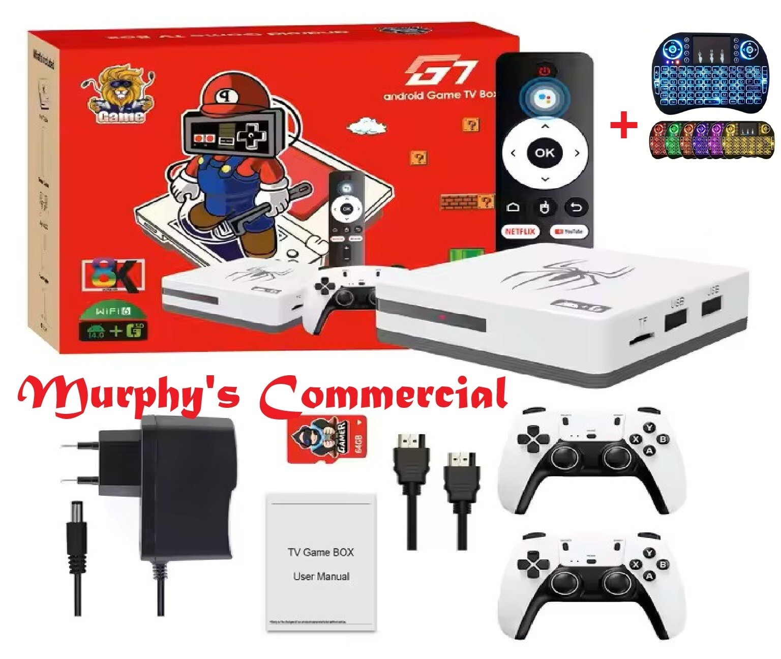 2025 G7 HD Output Classic Retro Video Game/TV Console ANDROID 14! 36,000 + GAMES