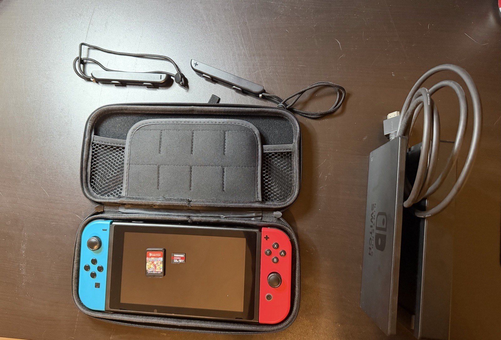 Nintendo Switch Console with carry box, 128GB microSD card, Mario Cart 8 game