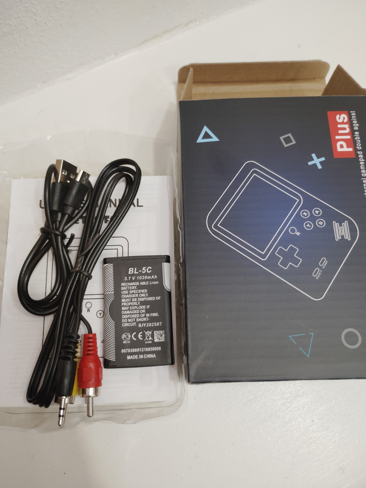 Game Box Plus- Hand Held Game System, Rechargeable Battery, Clear
