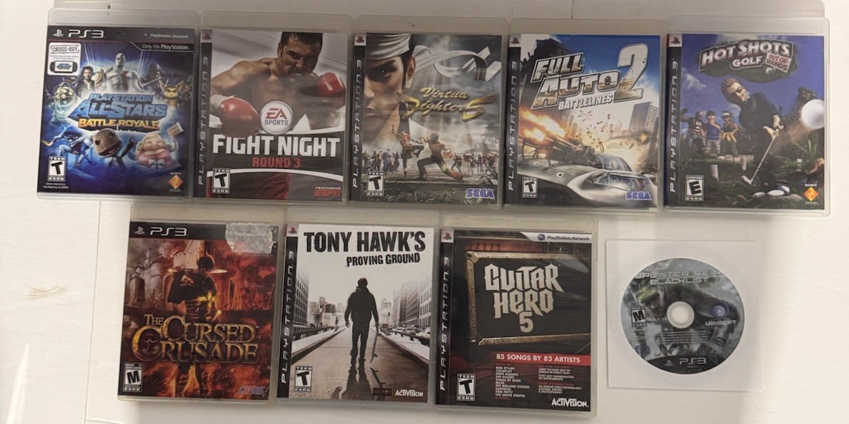 Sony PlayStation 3 PS3 Slim Console CECH-2501A Bundle, 9 Game Lot TESTED