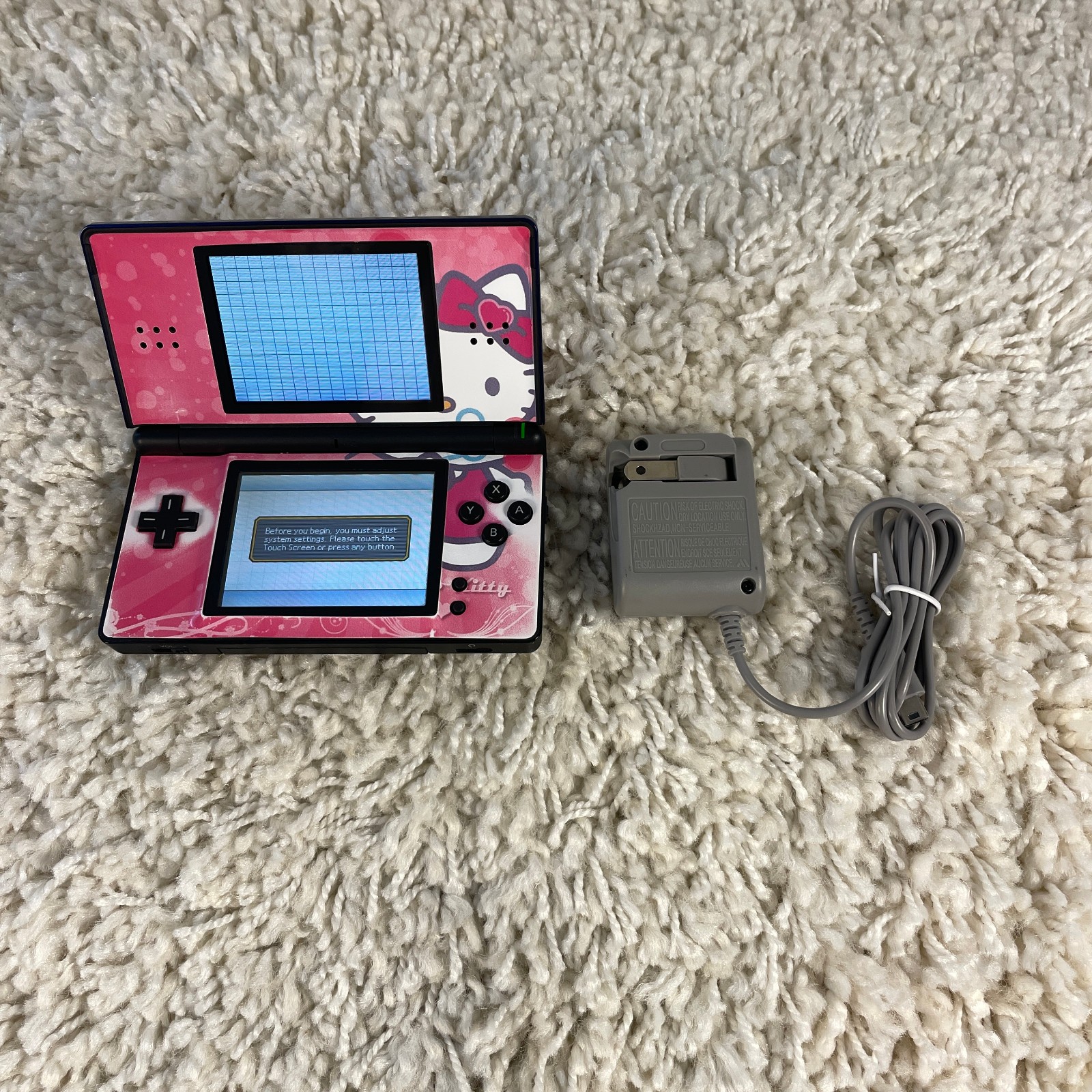 Nintendo DS Lite Cobalt Blue Black Handheld Console System USG-001 Tested