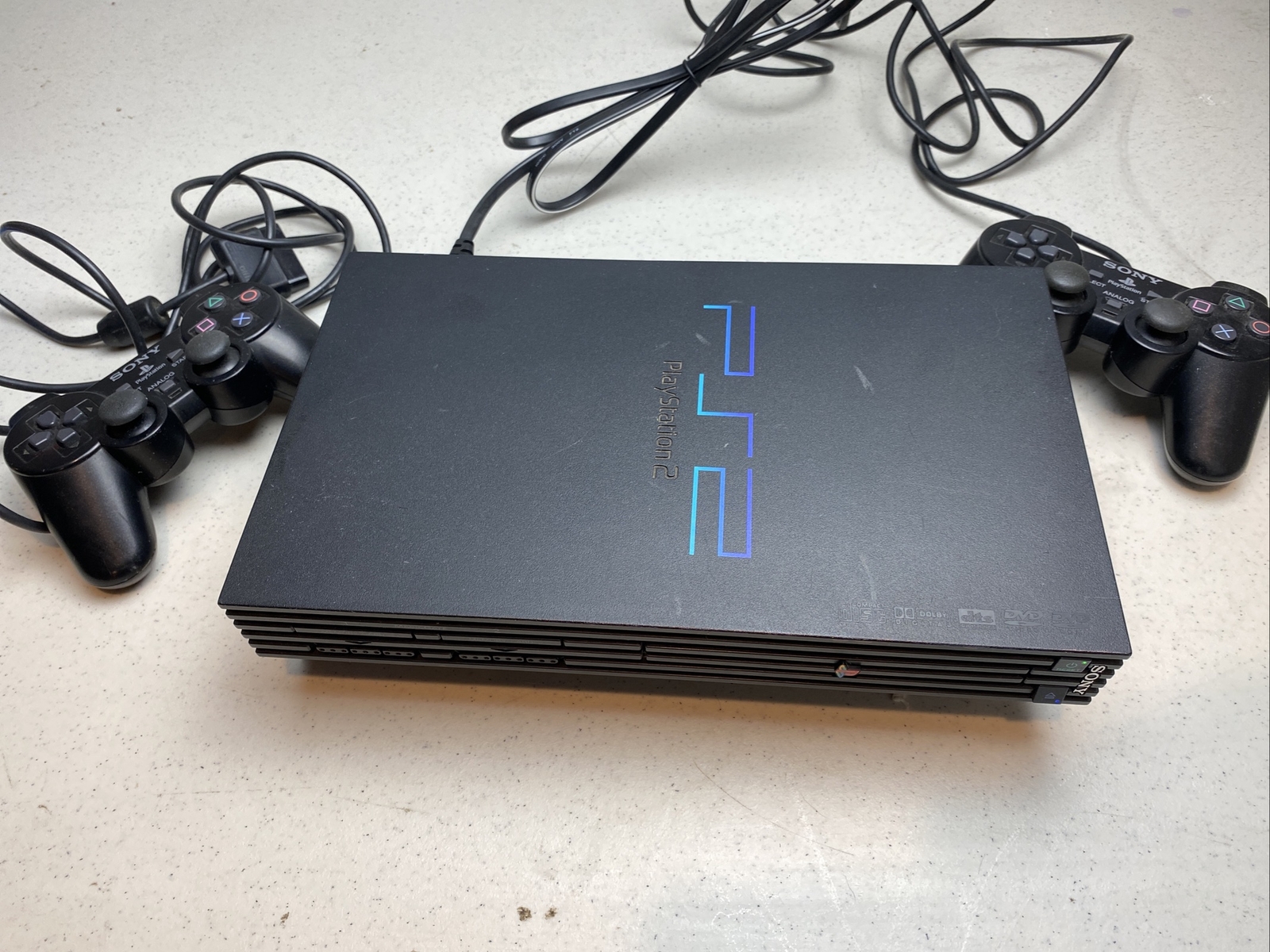 Sony PlayStation 2 PS2 Tested SCPH-3001 Two Remotes