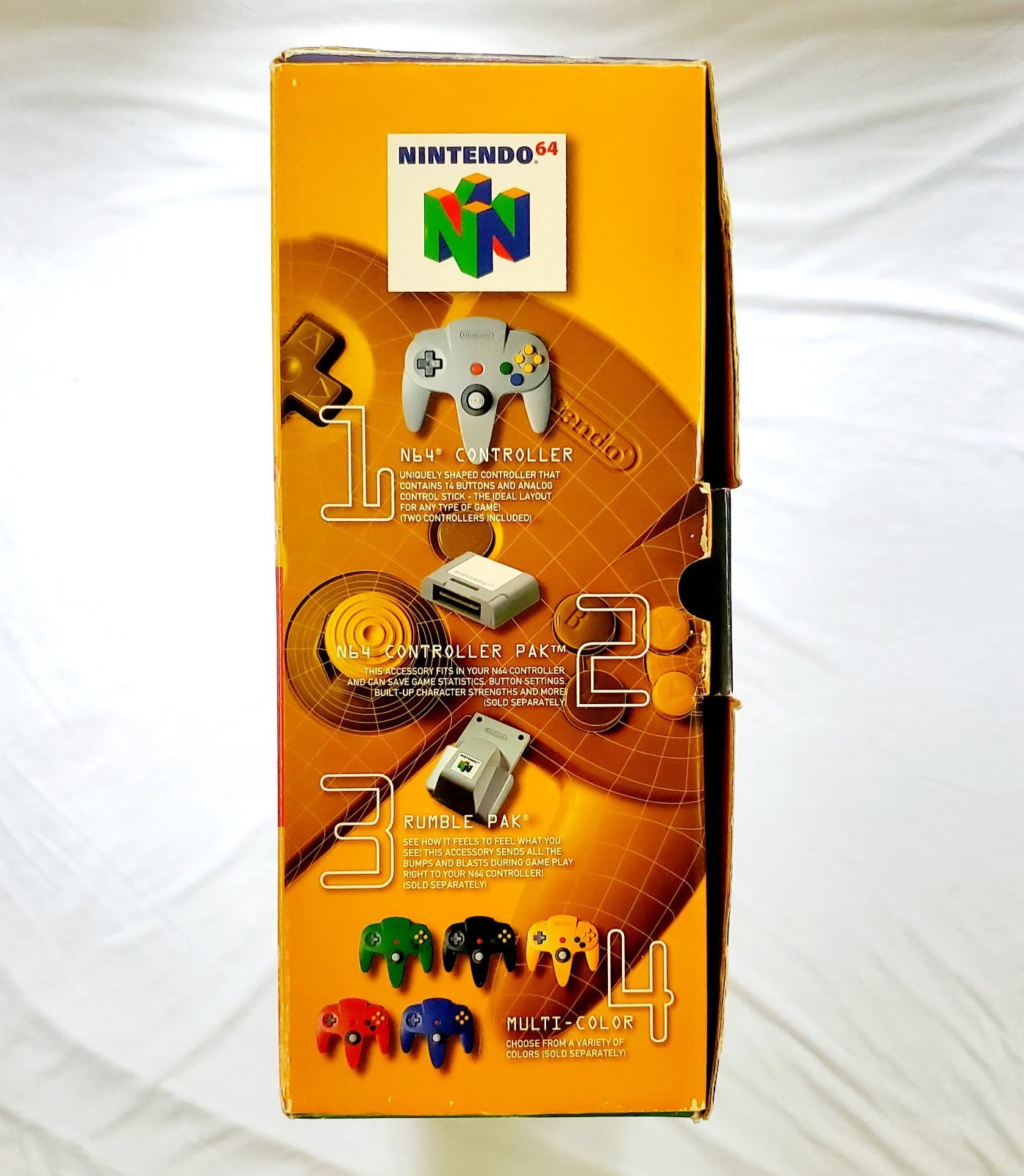 NINTENDO 64 N64 ATOMIC PURPLE CONTROLLER Complete CIB Expansion Pak NICE BOX!