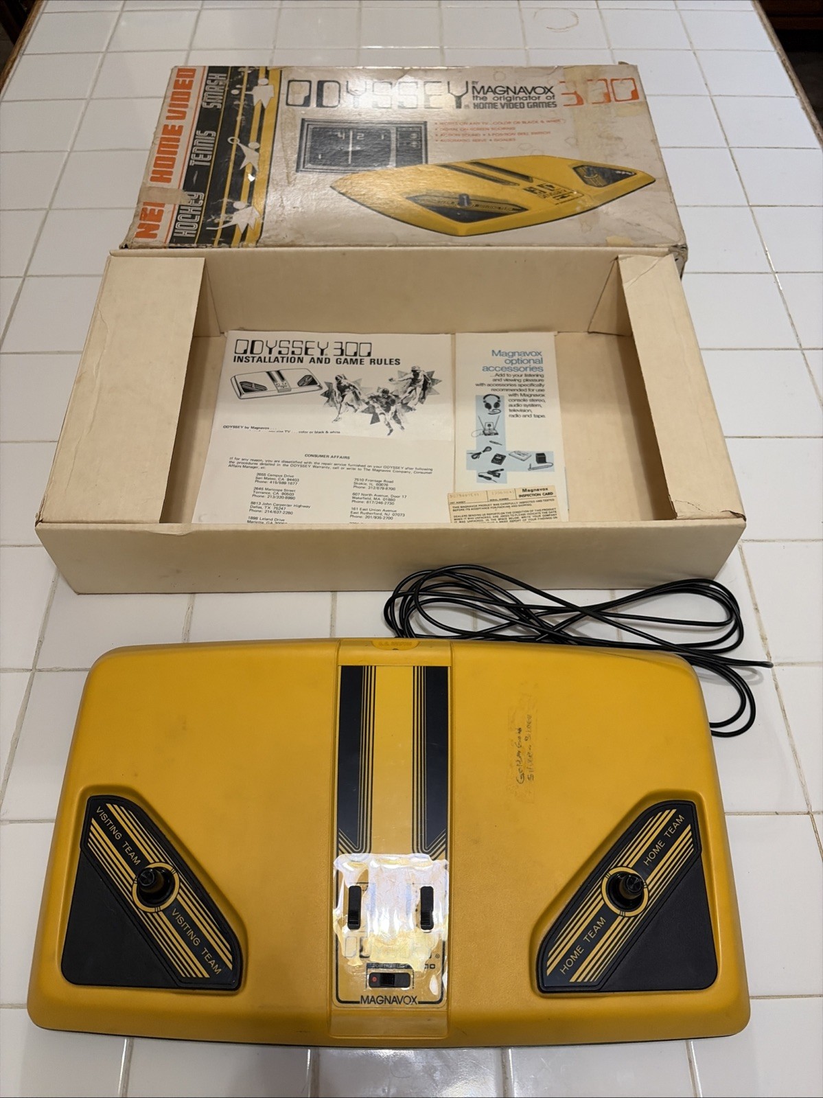 Magnavox Odyssey 300 Console 1976 w/ Original Box – Untested