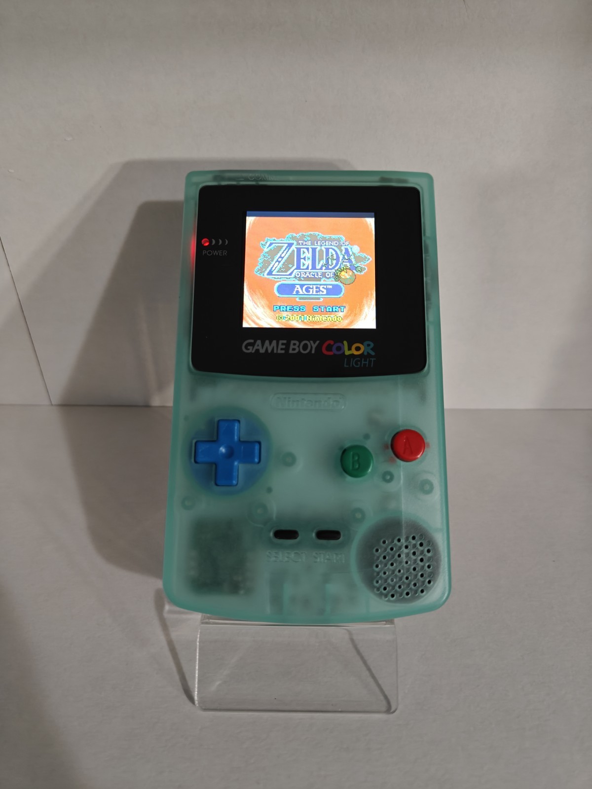 Nintendo Game Boy Color New Backlit TFT Screen*Clear Mint Green* *Gorgeous GBC*
