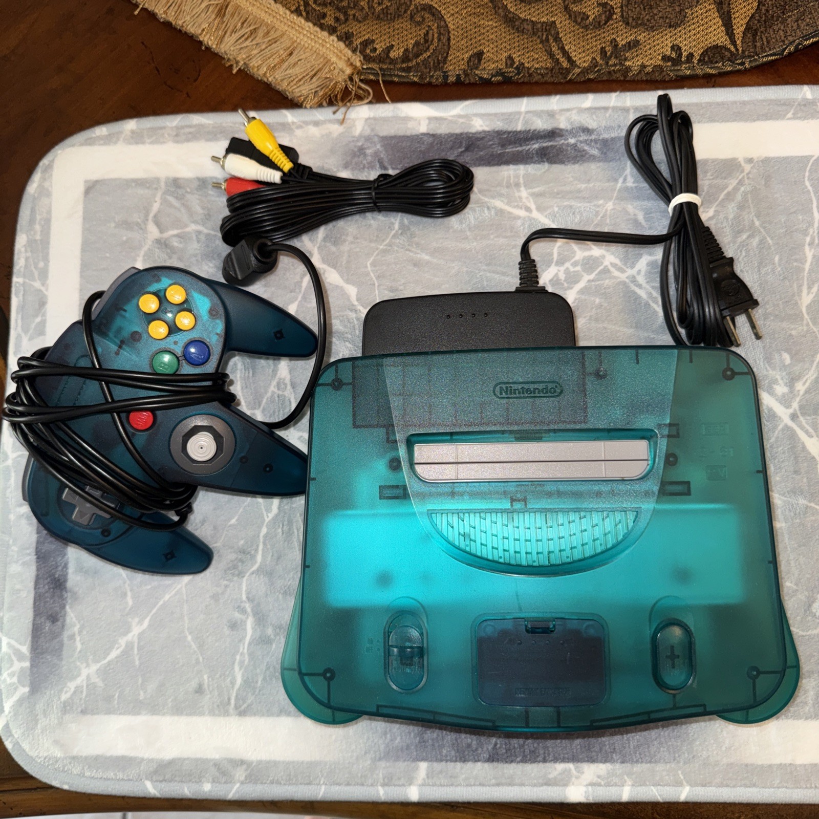 Ice Blue/ice White N64, Cleaned, W/controller & Regular Memory Pack